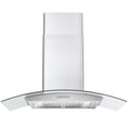 thumbnail image 1 of 36 in. Vista Collection Ducted Wall Mount Range Hood, Button Controls, LED Lights, Stainless Steel, 1 of 10