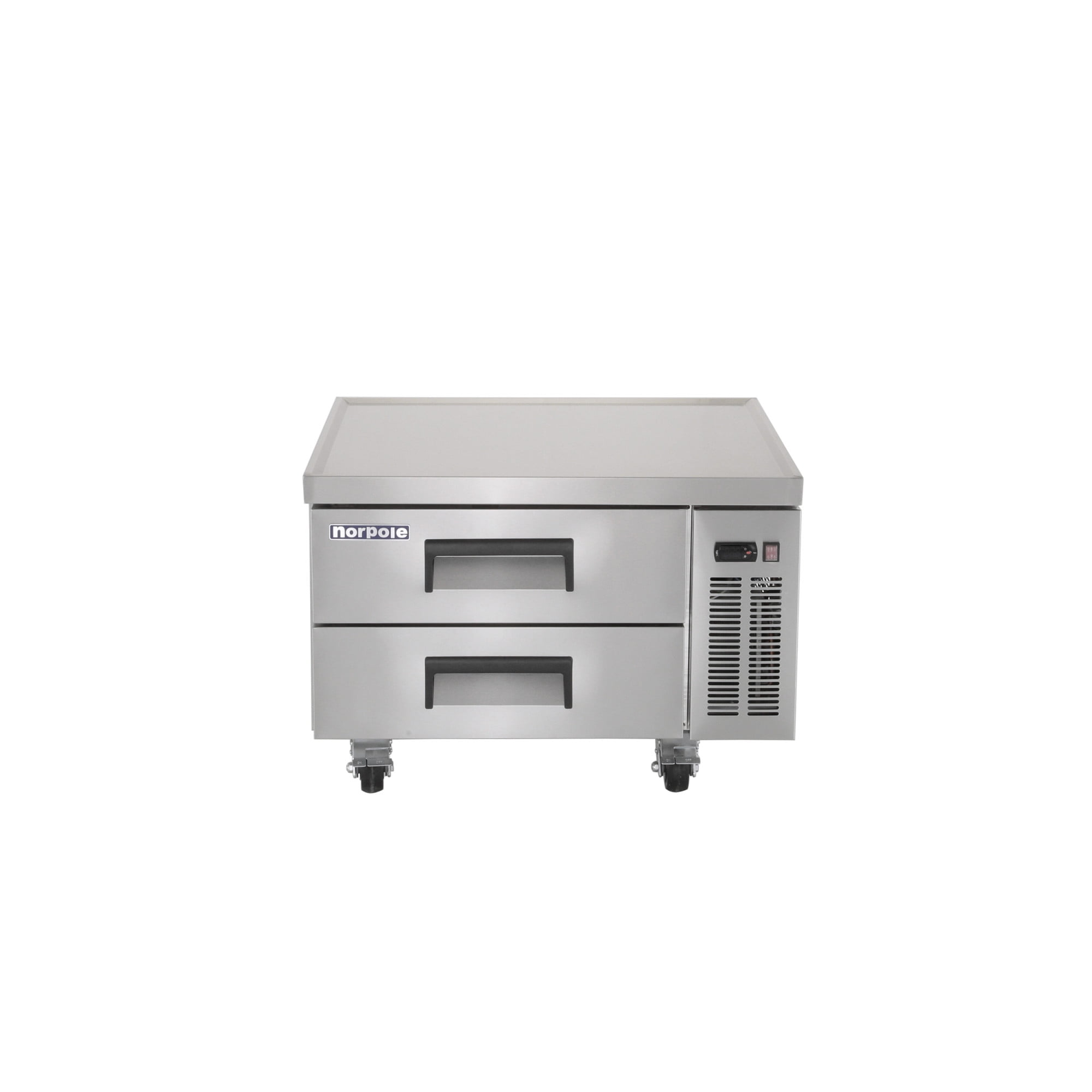 Norpole 36 in. W 6.5 cu. ft. Chef Base Commercial Specialty Refrigerator in Stainless Steel in Stainless Steel