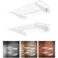 36 in. W x 18 in. D Wall Mounted Garage Wall Shelving w/ 2 Hooks Black