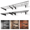 36 in. W x 18 in. D Wall Mounted Garage Wall Shelving w/ 2 Hooks Black