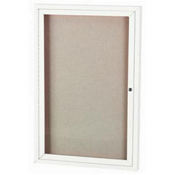 36 in. W x 48 in. H Illuminated Outdoor Enclosed Bulletin Board - White