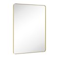 36 in. W x 48 in. H Rectangular Stainless Steel Framed Wall Mounted