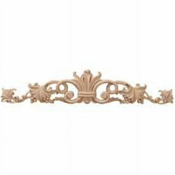 36 in. W x 6.25 in. H x 1 in. D Large Marseille Center with Scrolls, Alder