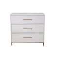 thumbnail image 1 of 36 in. White Solid Wood Three Drawer Chest, 1 of 1