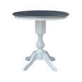 thumbnail image 1 of 36 in Wood Counter Height Dining Table with 2 Stools in White/Heather Gray, 1 of 4