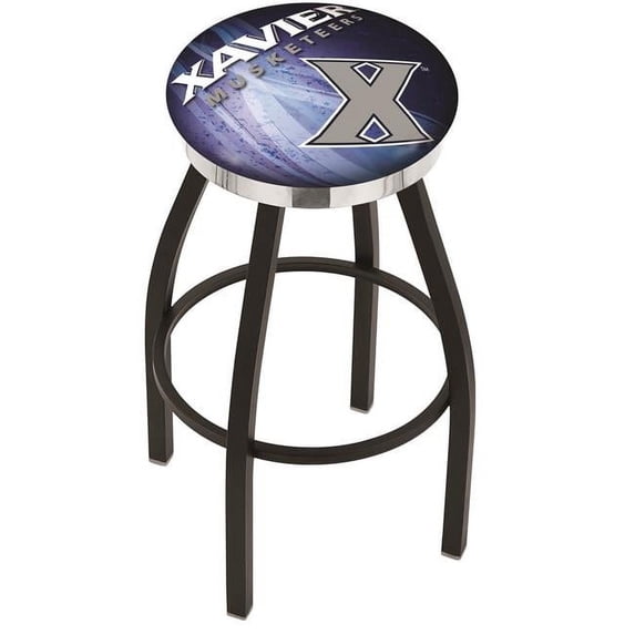 36 in. Xavier Bar Stool with Musketeers Logo Swivel Seat