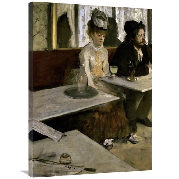 36 in. in a Cafe - Absinthe Art Print - Edgar Degas