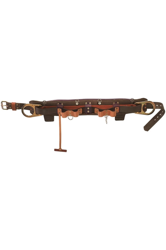 36 in. to 44 in. Body Belt with 2 Pocket Tabs - Brown