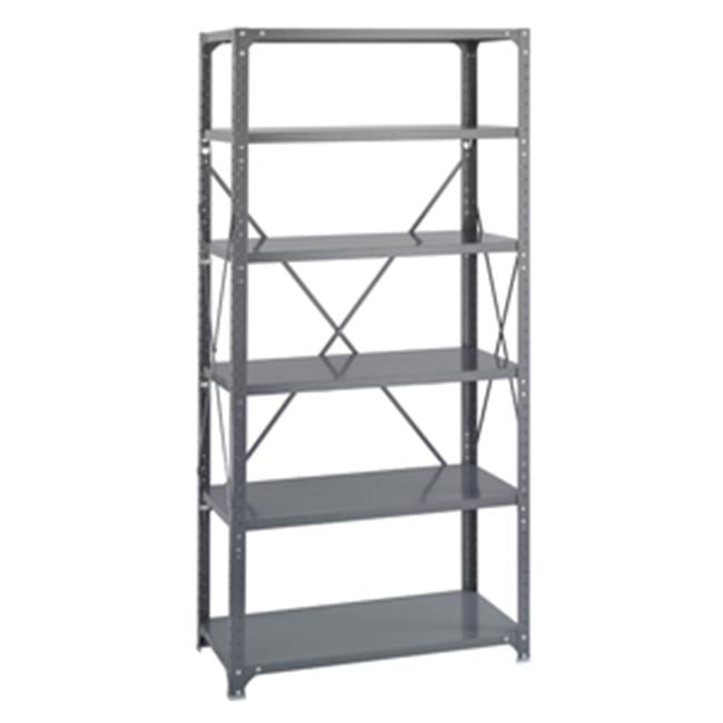 AdjustaFlex 36" Steel Utility 6-Shelf Rack with Diagonal Stabilization