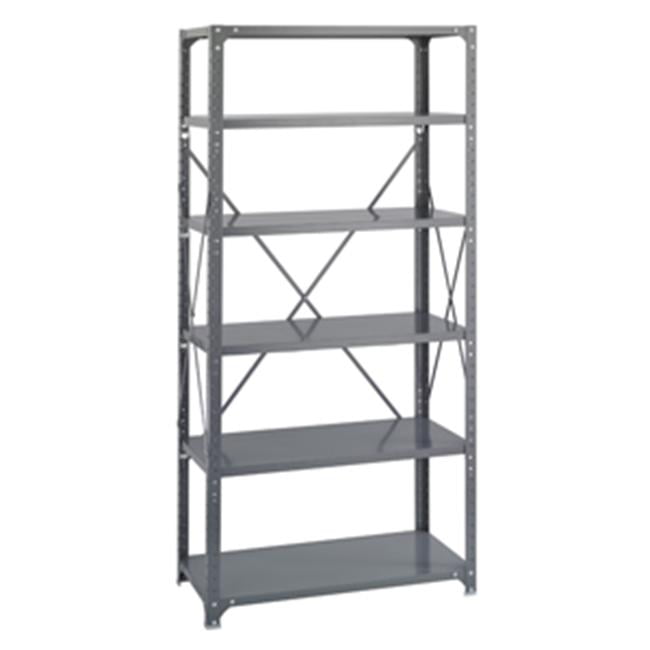 AdjustaFlex 36" Steel Utility 6-Shelf Rack with Diagonal Stabilization