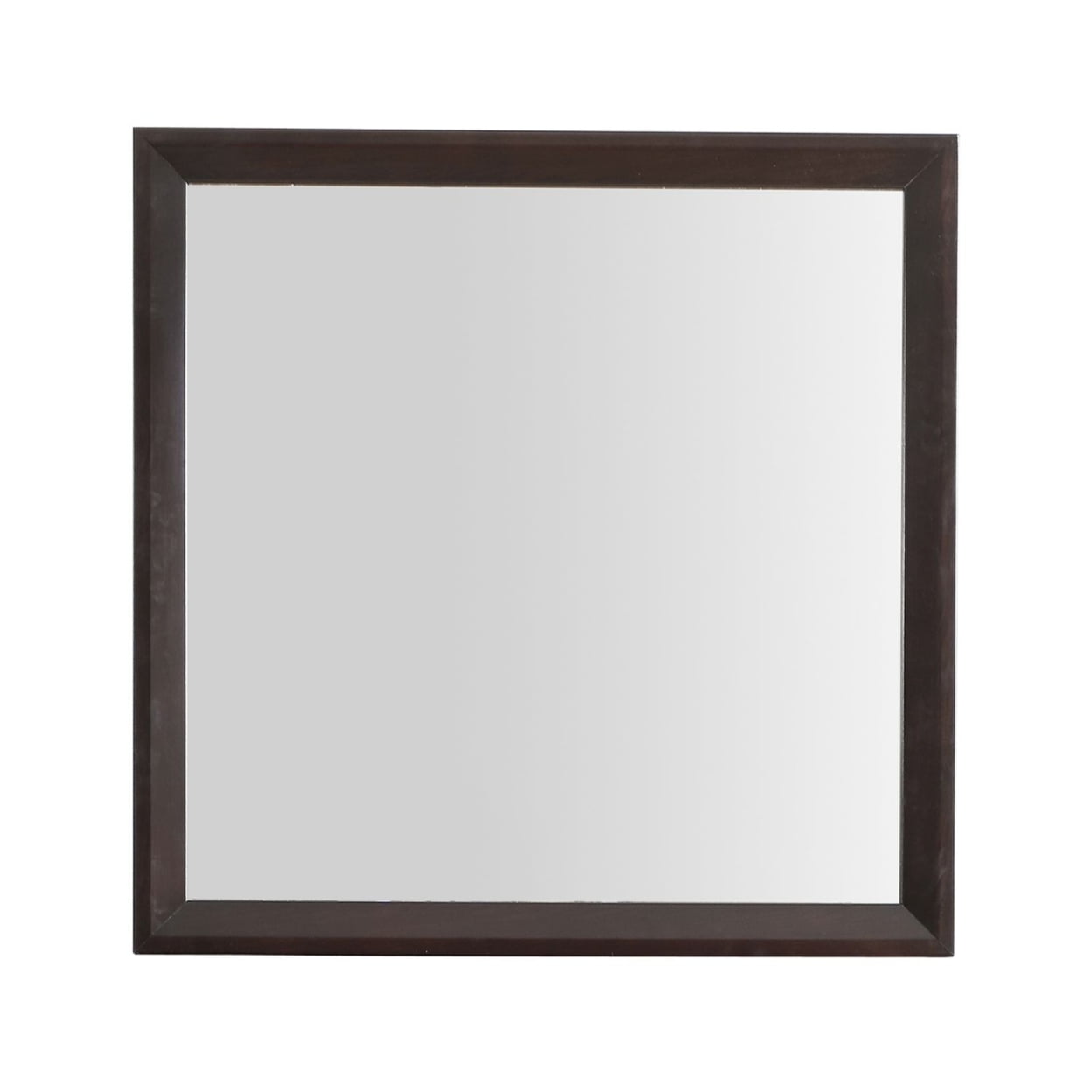 Classic Square 36"x36" Silver Wood Framed Dresser Mirror