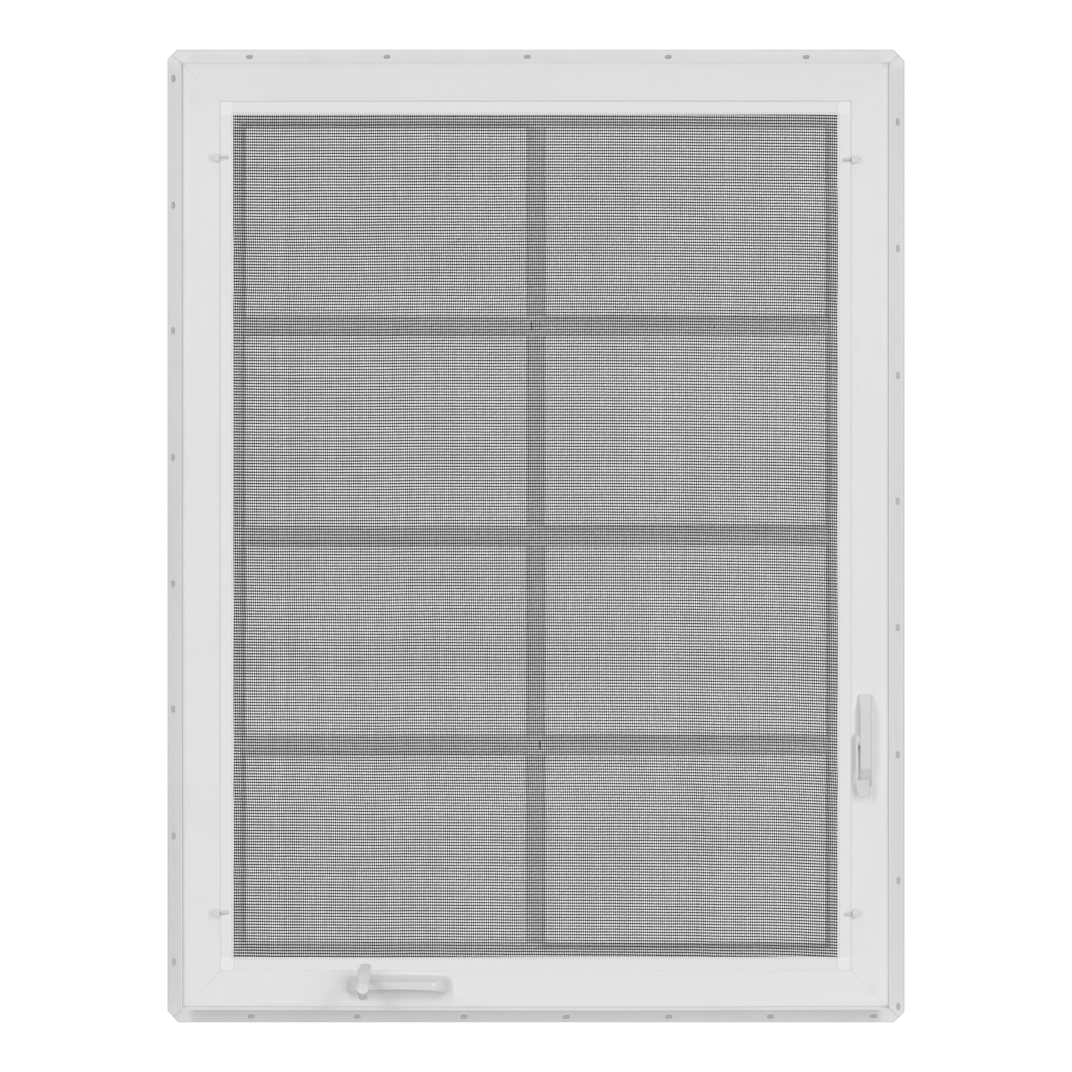 36 in. x 48 in. White Vinyl Double-Pane Insulated Left-Hand Casement Window with SDL Grids and Screen