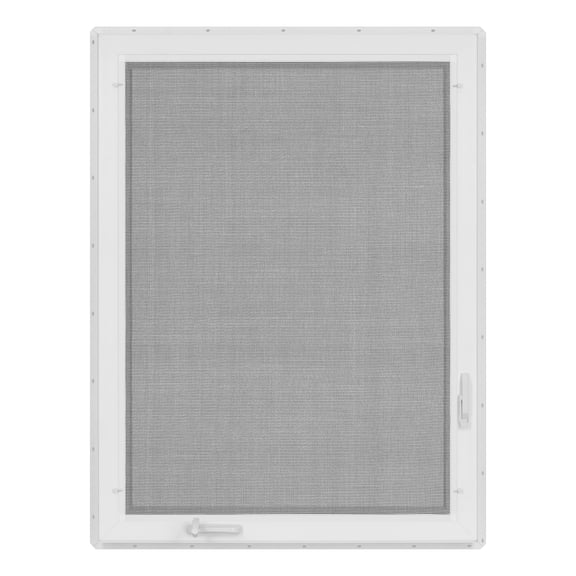 36 in. x 48 in. White Vinyl Double-Pane Insulated Left-Hand Casement Window with Screen