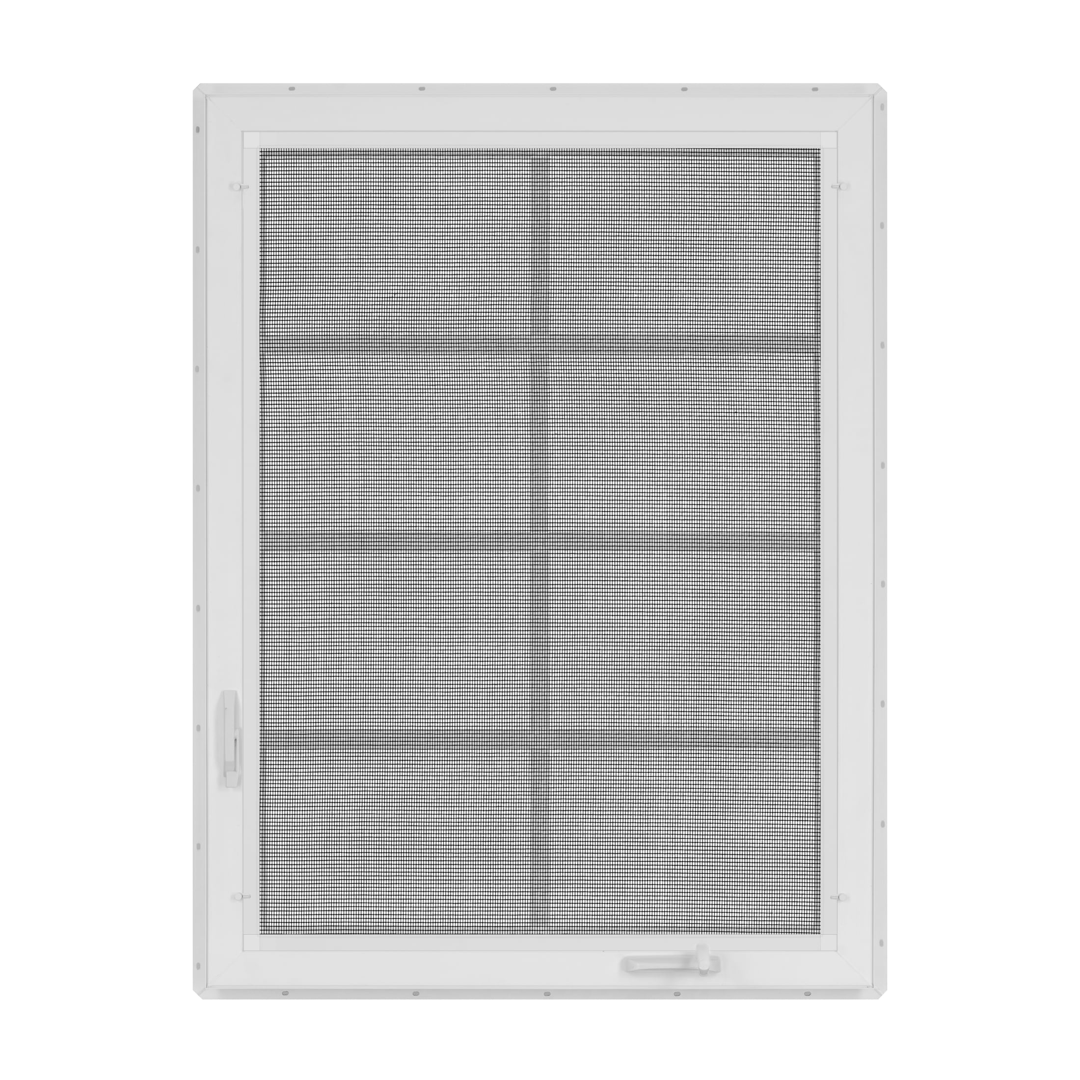 36 in. x 48 in. White Vinyl Double-Pane Insulated Right-Hand Casement Window with SDL Grids and Screen