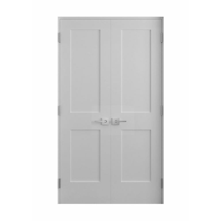 60 in. x 80 in. Bi-Parting Shaker 3-Panel Solid Core Primed Pine Sliding Barn Door with Bronze Hardware Kit 60 in. x 80 in. Bi-Parting Shaker 3-Panel Solid Core Primed Pine Sliding Barn Door with Bronze Hardware Kit