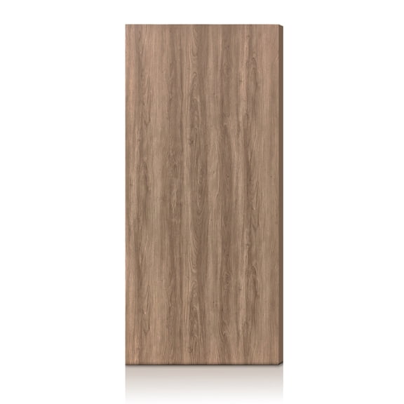 36 in. x 80 in. Walnut Texture Flush Hollow Core Composite Interior Door Slab
