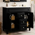 thumbnail image 1 of 36 - inch Bathroom Storage Cabinet | Ample Storage for Toiletries | Exquisite Roman Leg and Textured Handle | Solves Bathroom Clutter Problem, 1 of 7