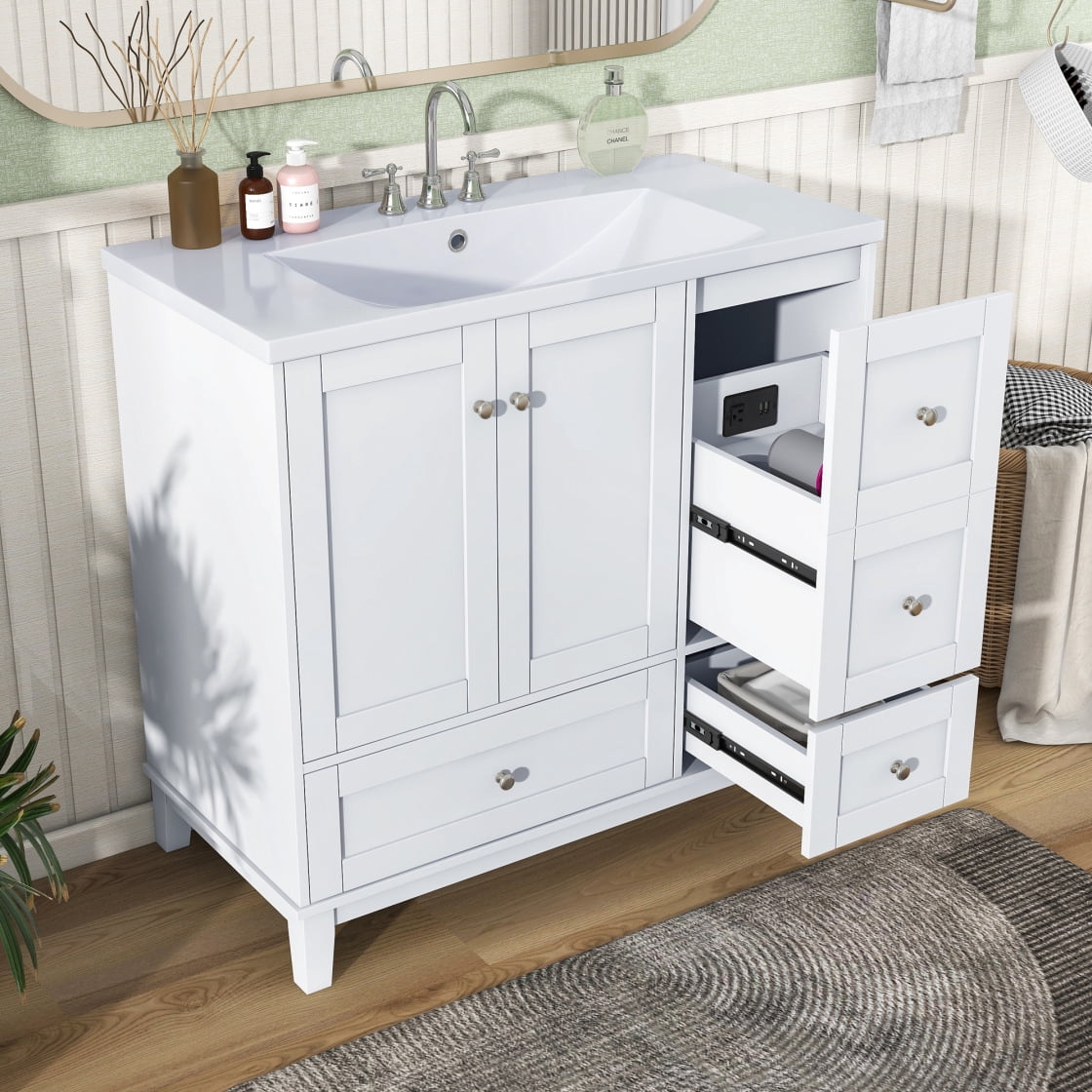 36 inch Bathroom Vanity with Sink, Bathroom Vanities with Storage ...