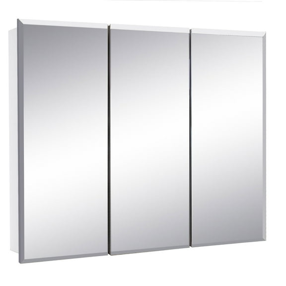 Design House 36" Tri-View Wall Mount Bathroom Medicine Cabinet, Clear