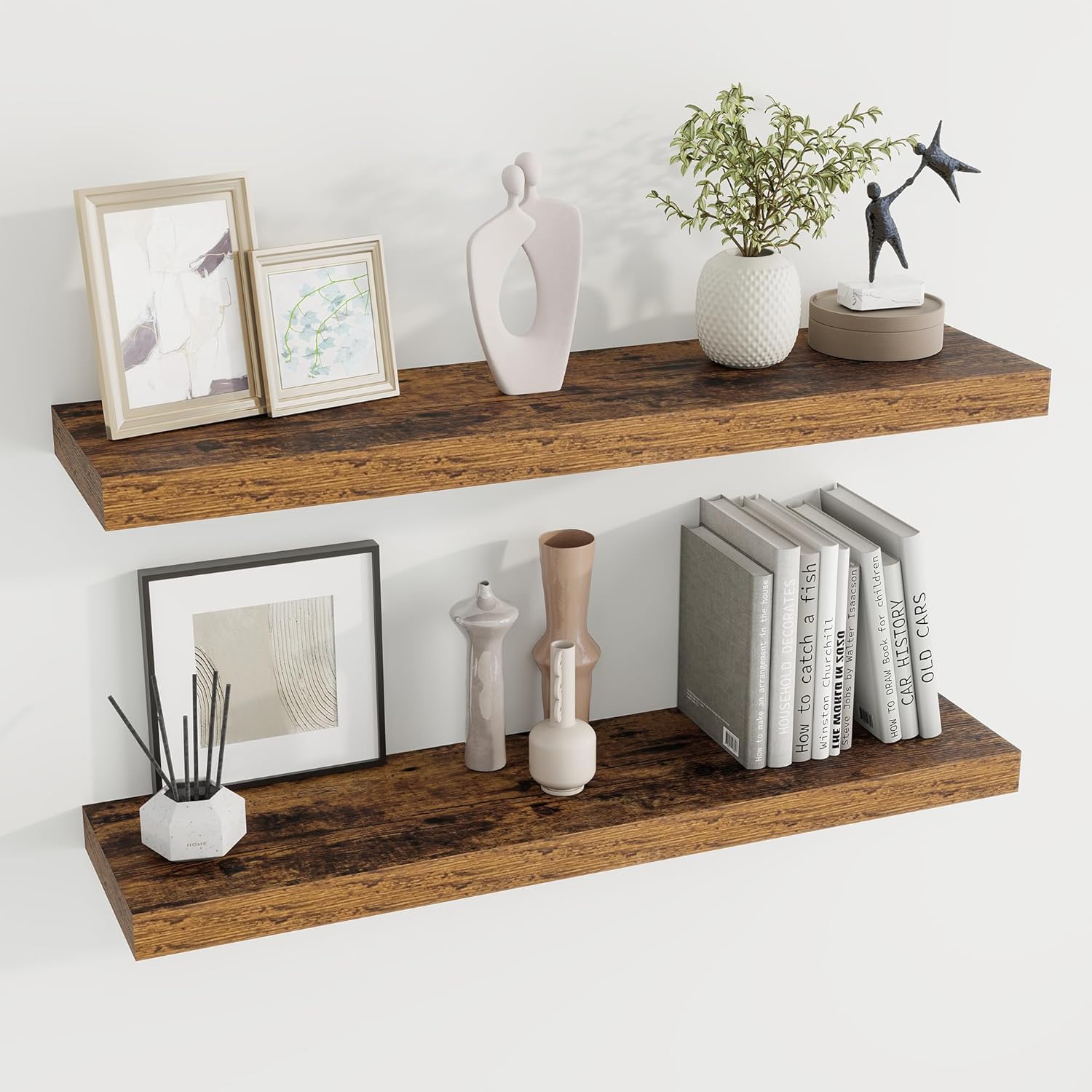 36 inch Floating Shelves for Wall Large Wall Mounted Shelves with ...