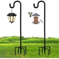 thumbnail image 1 of 36 inch Garden Shepherds Hook 2pk with 5 Prongs, Heavy-Duty Metal Bird Feeder Pole Stand, Garden Holder for Hanging Plant, Wind Chimes, Wedding Decor, 1 of 7