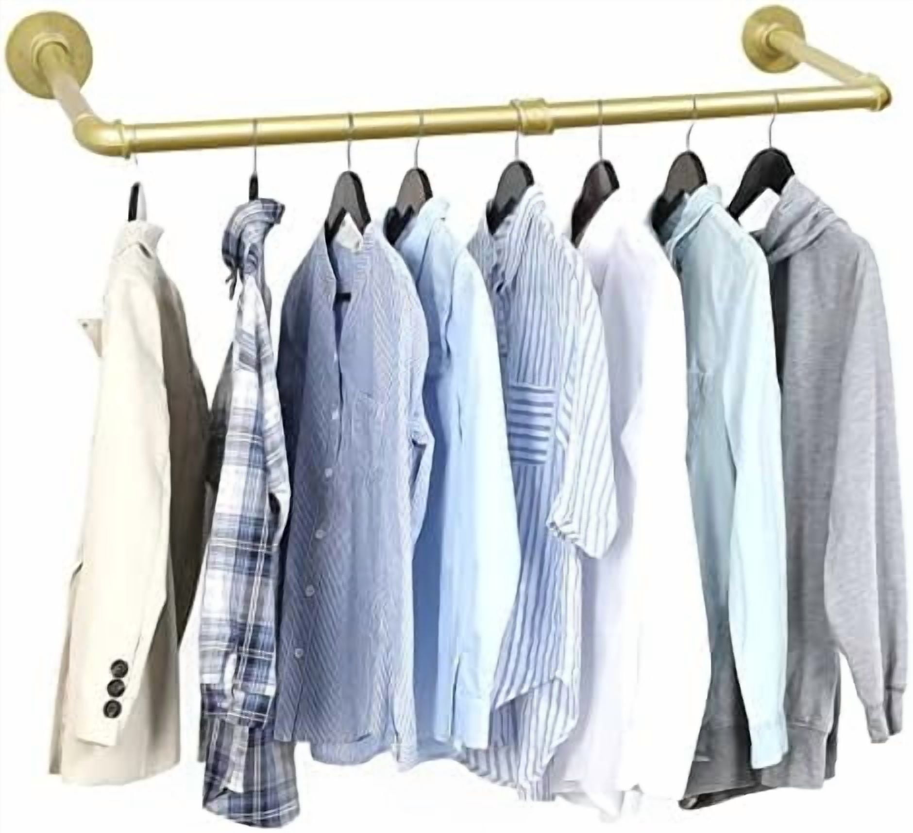 36 inch Gold Industrial Pipe Clothes Rack,Pipe Garment Rack Hanging Rod ...