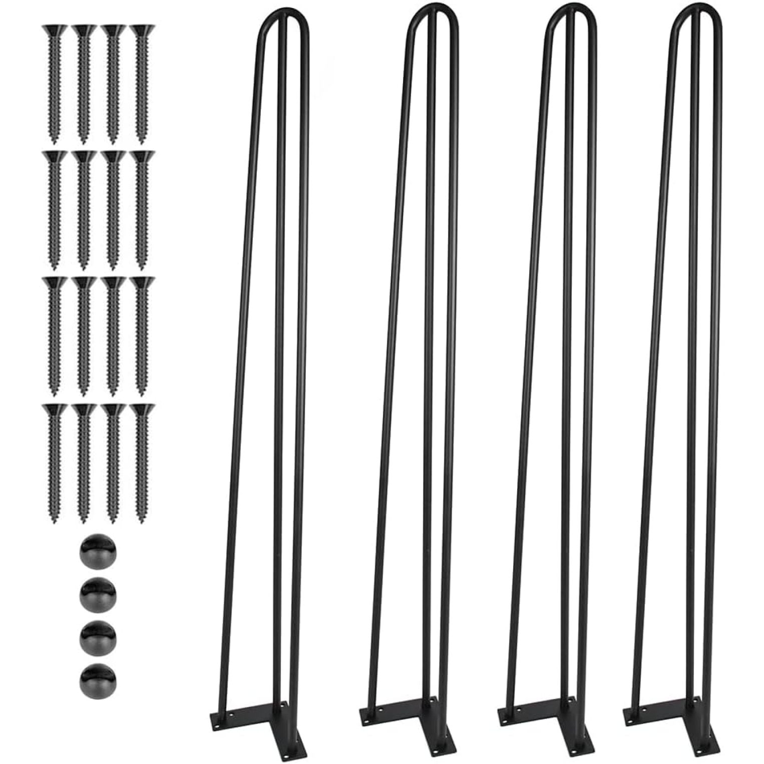 36 inch Hairpin Table Legs,Set of 4,3 Rods Heavy Duty DIY Desk Table