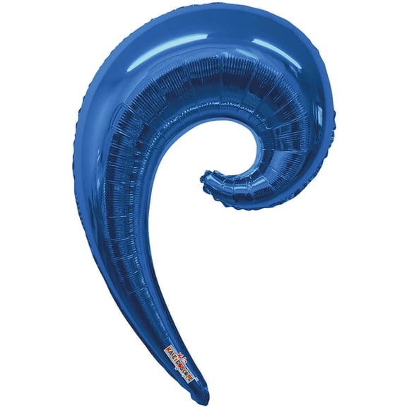 36 inch Kaleidoscope Kurly Wave - Royal Blue Foil Mylar Balloon - Party Supplies Decorations