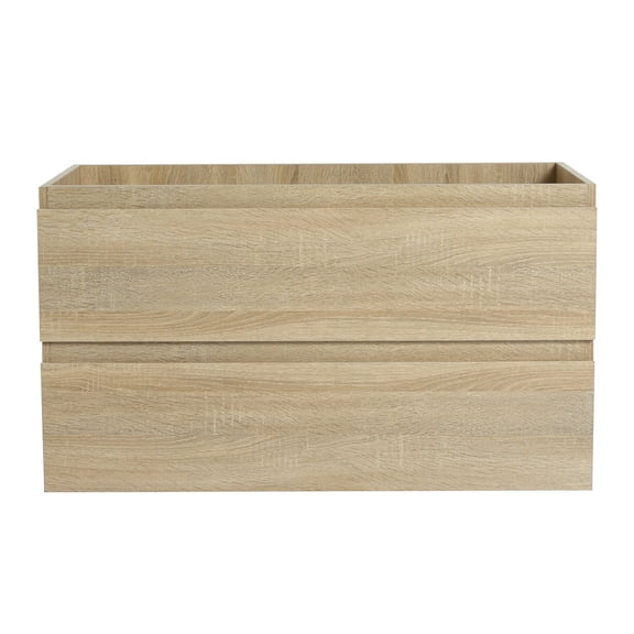 36-inch, Plywood Cabinet - Ample Bottom Storage, 45° Bevelled Handle - Wall-Mounted Bathroom - Easy to Clean