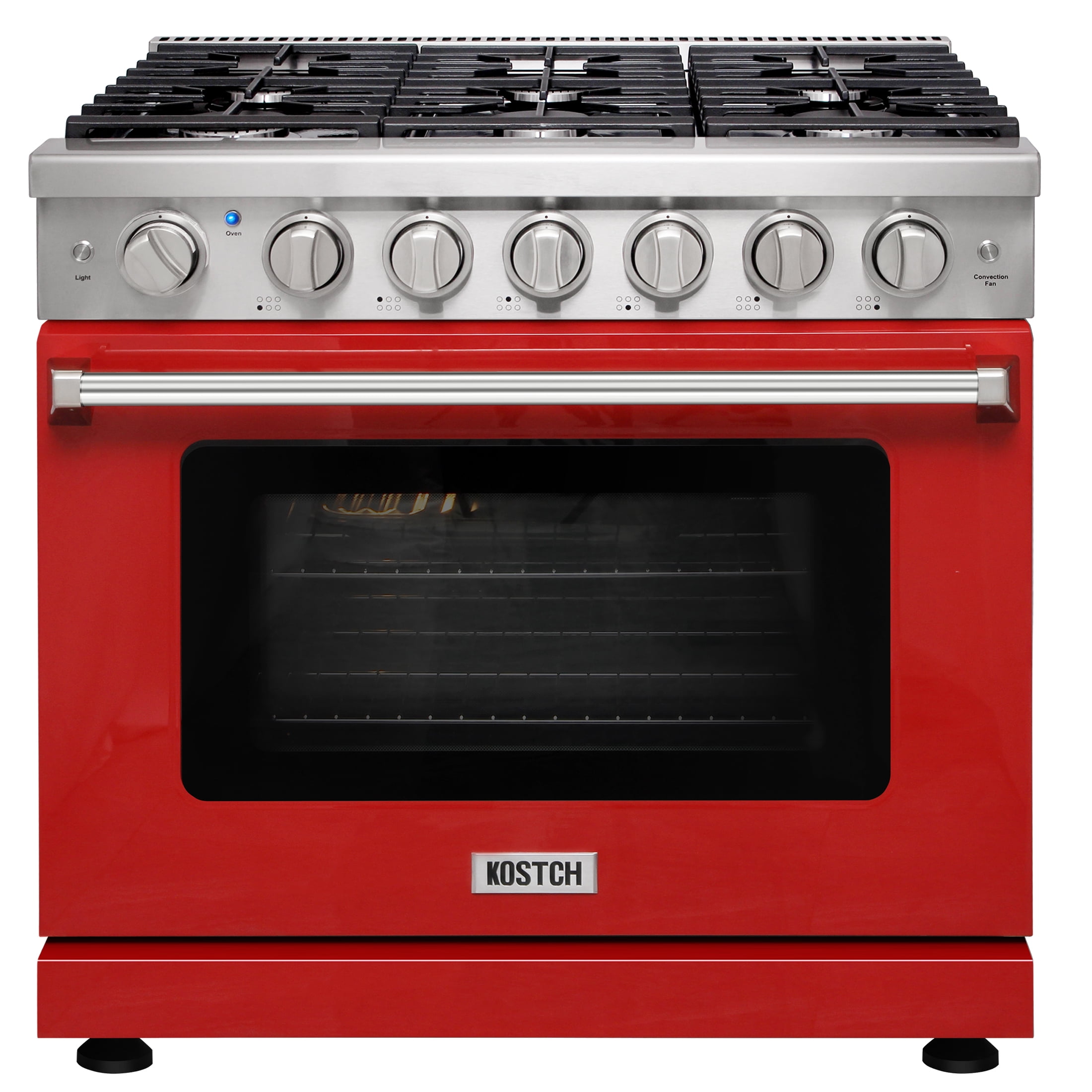 Kostch 36’’Natural Gas Range with 6.0 cu. ft. Oven, 6 Burners Cooktops,  110V
