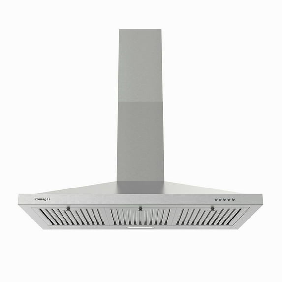 36 inch Range Hood Wall Mounted Vent Hood Stainless Steel Ducted/Ductless 3 Speed Exhaust Fan