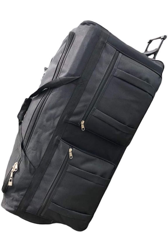 36-inch Rolling Duffle Bag with Wheels, Luggage Bag, Hockey Bag, XL Duffle Bag With Rollers,   Bag (Black)