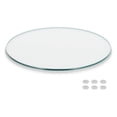 thumbnail image 1 of 36 inch Round Glass Table Top - Clear Tempered Glass Surface Protector - Safe Pencil Polished Edge - Coffee, Dining and End Table, 1 of 1