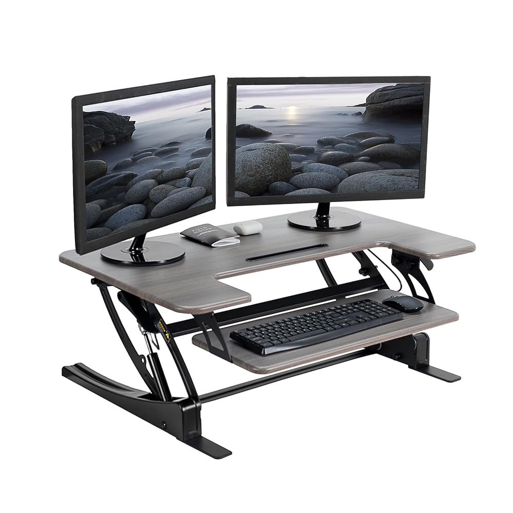 36 inch Stand Up Desk Converter, V Series, Dual Monitor Riser ...