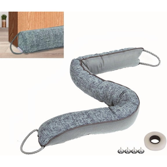36 inch Triangle Under-Door Draft Stopper, Weighted Weather Stripping Block Hot and Cold Air, Noise, Bugs,Cotton & Polyester Under Door Gap Filler, Draft Stopper, Easy Install
