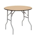 thumbnail image 1 of 36 inch WFT Series Birch Wood Round Folding Table - Rubber Edge, 1 of 5