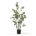 36 inches Faux Eucalyptus Tree with Branches in Black Nursery Pot