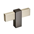 thumbnail image 1 of 36 mm Mulino Sil Cham Knob, Black & Nickel, 1 of 1