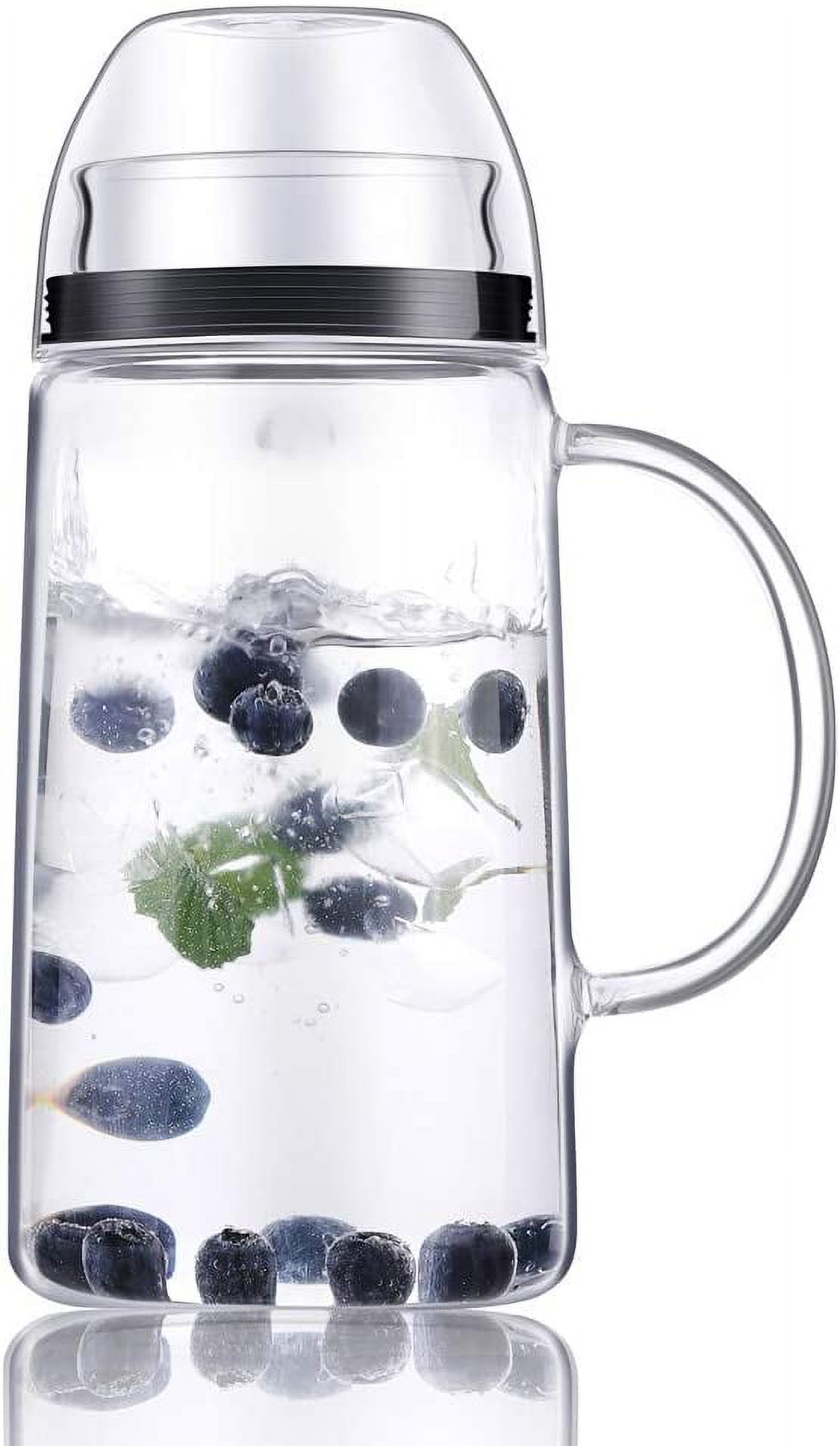36 oz Glass Mug with Glass Lid Borosilicate Glass, LeadFree Ideal