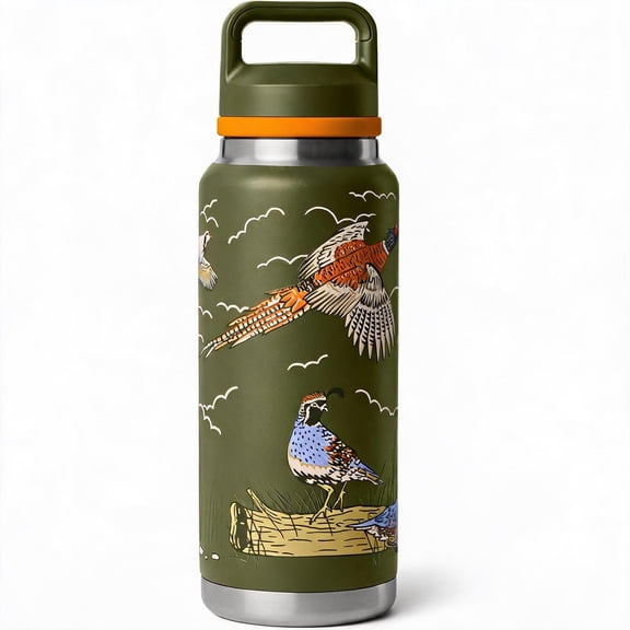 36 oz Vacuum Insulated Leakproof Stainless Steel Water Bottle with Chug Cap Color Upland Bird Olive