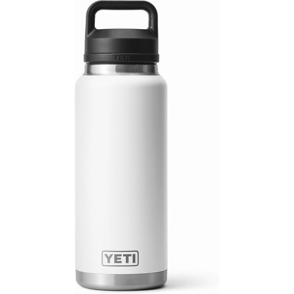 36 oz Vacuum Insulated Stainless Steel Bottle with Chug Cap, White, Double Wall, Leakproof, Sweatproof