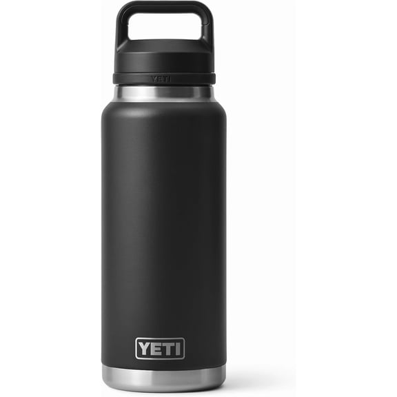 36 oz Vacuum Insulated Stainless Steel Bottle with Chug Cap in Black
