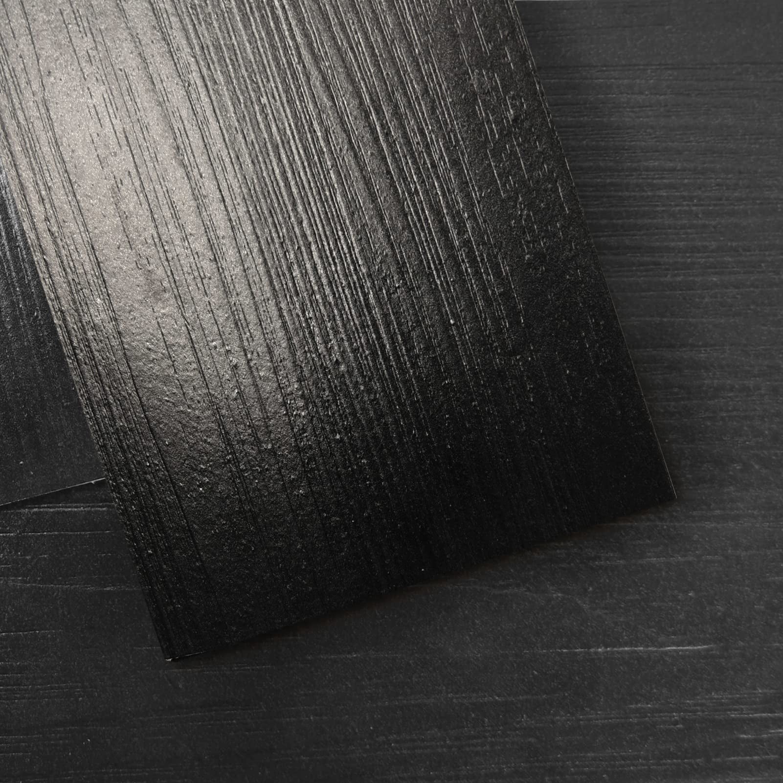 36-pack 54 Sq.ft Peel And Stick Floor Tiles Vinyl Plank Flooring Wood Look  Adhesive Waterproof Tile Sticker For Bedroom Living Room Kitchen Rv In Black