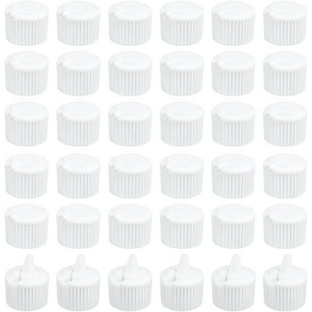 36 pc 36pcs 24/410 Flip Top Dispensing Caps White Replacement Bottles Caps Reusable Plastic Bottle Cap Flip Top Lids for Shampoo Moisturizer Squeeze Bottles Dispensing Cap - Inner Diameter 24mm
