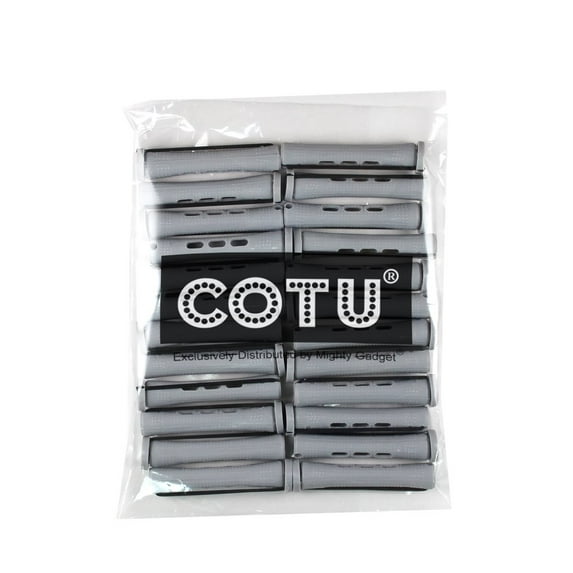 36 pc of COTU (R) Hair Perm Rods Short Size - Gray Color