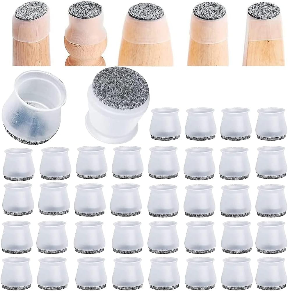 36 pcs Chair Leg Floor Protectors,Silicone Chair Leg Floor Protectors