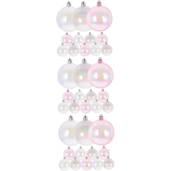 36 pcs He Colorful Hanging Rainbow corations New Plastic Ball Fillable Years Pendants Party Iriscent Clear Tree Ornnt for Ornnts Baubles Shatterproof