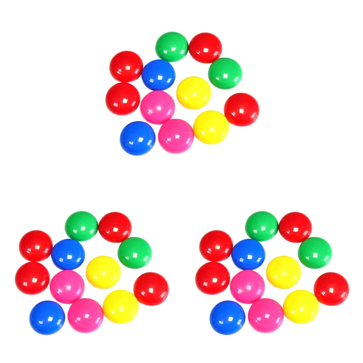 36 pcs Particles Button Round Beads Affixed