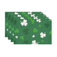 36 round Table Mat 4PCS St. Patrick's Day Placemat Green Table