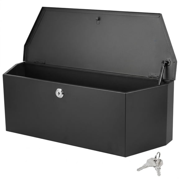 36" x 12" x 12" Trailer Tongue Box, Carbon Steel Heavy Duty Tool Chest with Lock & Keys for RVs and Pickup Trucks